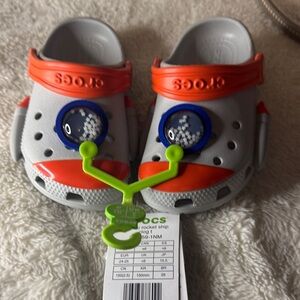 CROCS Kids Space Adventure Sandals - Gray and Orange